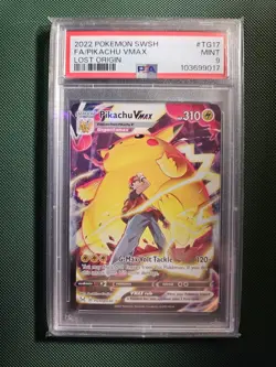 Pokemon Pikachu VMAX Lost Origin Trainer Gallery Card TG17/TG30 PSA 9 - Image 1