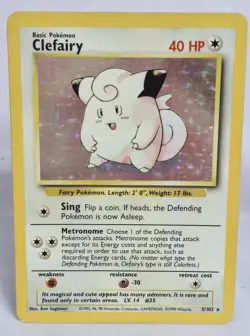 Clefairy 5/102 - Base Set Holo - Vintage Pokemon TCG WOTC - Image 1