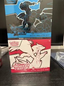 Pokemon Center Black Bolt and White Flare Elite Trainer Box Sealed ETB Bundle - Image 1