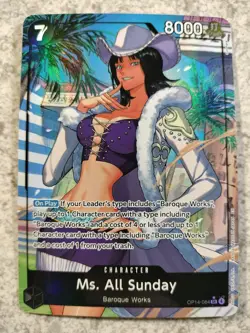 ONE PIECE ALT ART MS. ALL SUNDAY THE AZURE SEA'S SEVEN OP14-084 ALTERNATE ART OP - Image 1