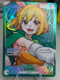 One Piece OP08 OP08-021 Carrot ALT ART Leader Two Legends NM - Image 1