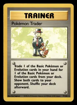 Pokemon Trader 77/102 Rare Base Set Pokemon Card - 3 - Image 1