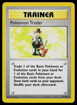 Pokemon Card - Pokemon Trader Base Set (Shadowless) 77/102 Rare - Image 1