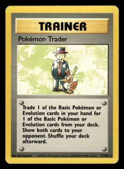 Pokemon Trader 77/102 Rare Base Set Pokemon Card - 8 - Image 1