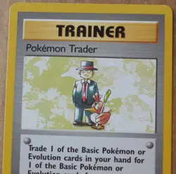 Pokemon Trader 77/102 Rare Non-Holo Base Set Pokemon Trainer Card NM/LP - Image 2
