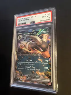 Pokemon TCG Houndoom EX 134/197 Obsidian Flames Double Rare S&V PSA 10 - Image 2