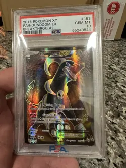 Psa 10 Houndoom EX (Full Art) 153/162 Pokemon Breakthrough Holo - Image 1