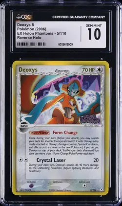 2006 POKEMON EX HOLON PHANTOMS REVERSE HOLO #5 DEOXYS CGC 10 - Image 1
