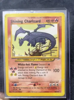 Pokemon TCG Neo Destiny Shining Charizard 107/105 Secret Rare Holo Card 2000 - Image 1