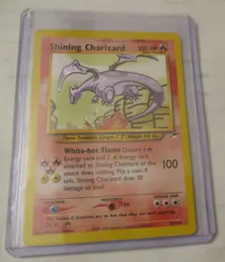 Pokemon TCG Neo Destiny Shining Charizard 107/105 Secret Rare Holo Card 2000 - Image 3