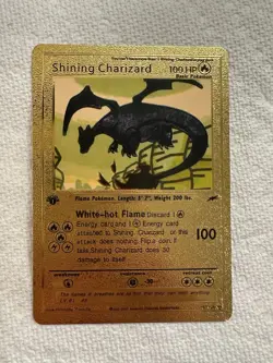 Pokemon TCG Shining Charizard Neo Destiny Holo Card 107/105 1st Addition - Image 1