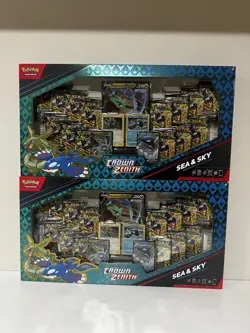 Pokemon TCG Crown Zenith Sea & Sky Premium Collection Box New Sealed. Lot of x2 - Image 1
