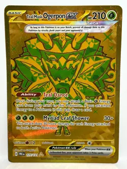 Teal Mask Ogerpon EX 177/131 Pokemon Card TCG Prismatic Evolutions Hyper Rare NM - Image 1