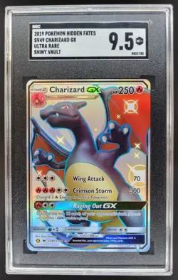 2019 Pokemon SM Hidden Fates Charizard GX #SV49/SV94 SGC 9.5 RK4 - Image 1