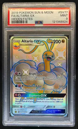 2019 Pokemon SM Hidden Fates Altaria GX Shiny Vault Rare #SV77/SV94 PSA 9 - Image 1