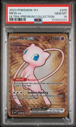 2023 Pokemon Mew ex Full Art 151 UPC Gold Metal Promo Card 205/165 PSA 10 GEM MT - Image 1