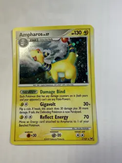 Pokemon TCG Platinum Base Set Ampharos Card 1/127 Rare Holo LP-NM Condition - Image 2