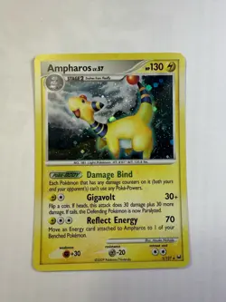 Pokemon TCG Platinum Base Set Ampharos Card 1/127 Rare Holo LP-NM Condition - Image 3