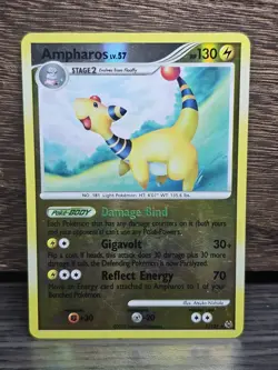 AMPHAROS 1/127 Platinum REVERSE HOLO RH RARE Pokemon TCG card LP - Image 1