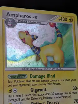 TCG Pokemon Ampharos Holo Rare 1/127 Platinum 2009: LP Ungraded - Image 4