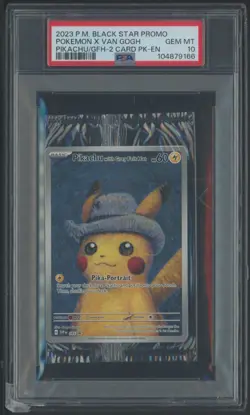Pokemon Pikachu With Grey Felt Hat Van Gogh 085 Graded Sealed Promo PSA 10 - Image 1
