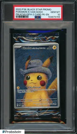 #2 Pokemon Pikachu with Grey Felt hat Van Gogh 085 Graded Sealed Promo PSA 10 - Image 1