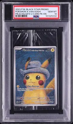 2023 Pokemon Sealed Pack Van Gogh Pikachu With Grey Felt Hat #085 PSA 10 - Image 1