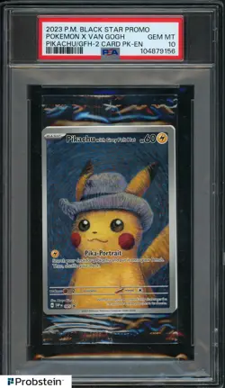 #1 Pokemon Pikachu with Grey Felt hat Van Gogh 085 Graded Sealed Promo PSA 10 - Image 1