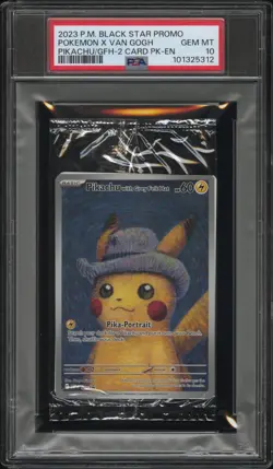 Pokemon Pikachu with Grey Felt Hat Van Gogh 085 Graded Sealed Promo PSA 10 - Image 1