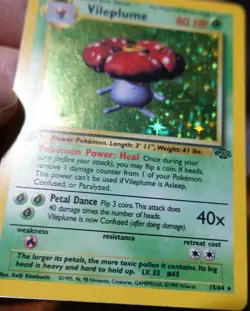 Vileplume 15/64 1st Edition Holo Jungle Holobleed Error Misprint Pokemon Card PL - Image 2
