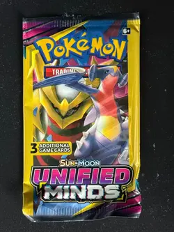 Pokemon Card - Unified Minds - Sun & Moon - 3 Card Mini Booster Pack New - Image 5