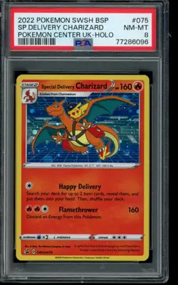 Special Delivery Charizard SWSH075 SWSH: Sword & Shield Promo Cards Holo PSA 8 - Image 1