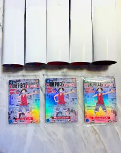 One Piece Monkey.D.Luffy SEALED US Voyage College Basketball Card + Poster Jan27 - Image 1