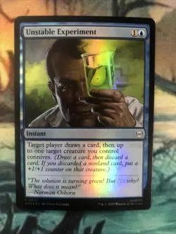 Unstable Experiment (FOIL) x 1 - Marvel’s Spider-Man - Magic the Gathering MTG - Image 1
