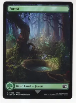 MTG Final Fantasy Foil Land #0306 Forest - Image 1