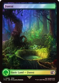 Forest FOIL FULL ART - 0306 - Basic Land - Final Fantasy FIN MTG - Image 1