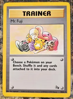 1999 Pokemon Fossil Mr. Fuji Trainer NM or Better - Image 1