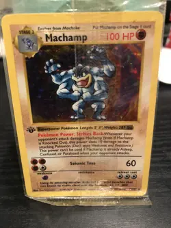 Machamp 1999 Pokemon First Edition 1st Shadowless Base Set Holo 8/102 - Image 1