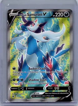 Hisuian Samurott V 176/189 Pokemon TCG Astral Radiance Sword Shield Full Art NM - Image 1