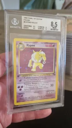 Pokemon Hypno 8/62 - Fossil 1st Edition ITA - BGS 8.5 - 1999 - Image 1