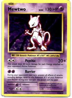 Pokemon TCG Mewtwo Cracked Ice Holo 051/108 Deck Exclusives Moderately Played - Image 1