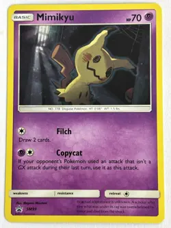 Pokemon TCG Mimikyu SM99- Black Star Promo Sun and Moon- LP/NM - Image 1