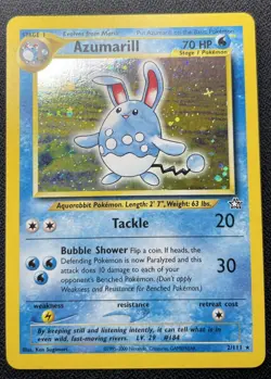 Pokemon Azumarill 2/111 Neo Genesis Holo Rare LP Swirl(s) - Image 1