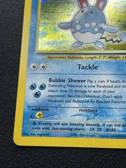 Pokemon Azumarill 2/111 Neo Genesis Holo Rare LP Swirl(s) - Image 5