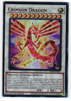 CRIMSON DRAGON RA04-EN061 ULTRA RARE YU-GI-OH TCG - Image 1