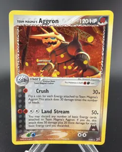 Pokemon TCG Team Magma's Aggron Holo Card 7/95 EX Magma vs AquaLP/NM - Image 1