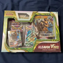 Pokemon TCG Kleavor VSTAR Premium Collection Sword & Shield 6 Booster Packs Pin 820650851254 - Image 1