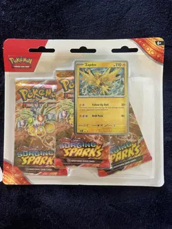 Pokemon TCG Surging Sparks 3 Pack Blister - Zapdos Quagsire Promo - Lot of 2 - Image 3