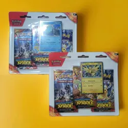 Pokemon TCG Surging Sparks 3 Pack Blister - Zapdos Quagsire Promo - Lot of 2 - Image 1