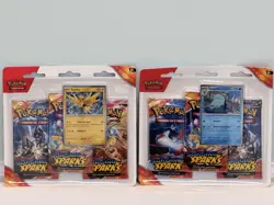 Pokemon TCG: Surging Sparks 3 Pack Blister Zapdos Quagsire Promo Lot of 2 Sealed - Image 1